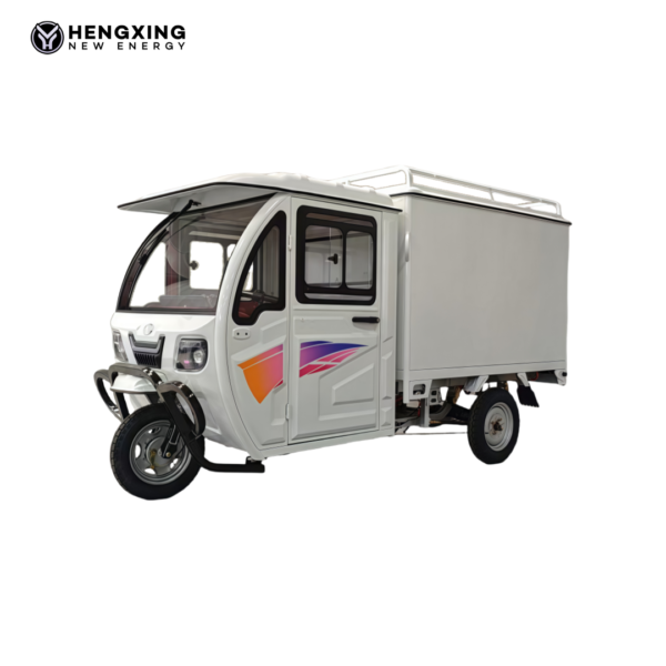 HengXing Three-Wheel Electric Delivery Vehicle with Covered Cargo Cabin
