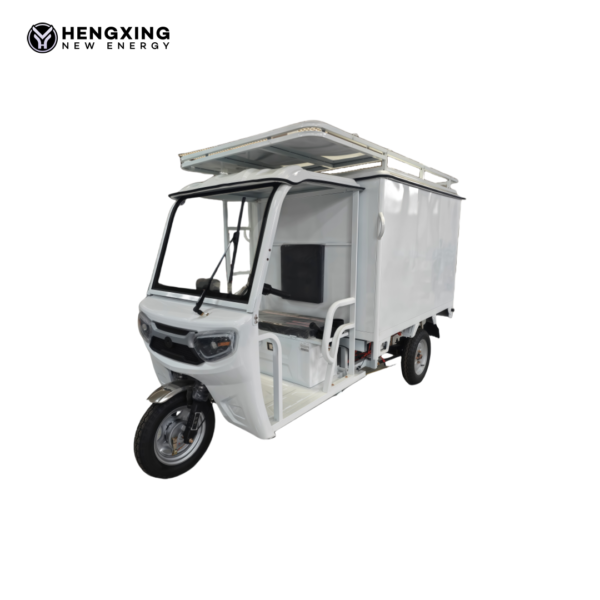 HengXing Electric Logistics Trike with Roofed Rear Box for E-commerce Delivery